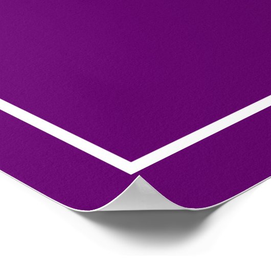 Poster Élégant Panneau de Mariage Personnalisé Violet Chi (Coin)