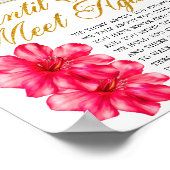 Poster Élégant panneau de poème funéraire floral (Coin)