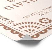 Poster Élégant panneau de réception de mariage Chic Neutr (Coin)