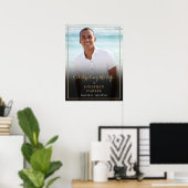 Poster Élégant panneau de service funéraire photo (Bureau à domicile)