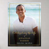 Poster Élégant panneau de service funéraire photo (Devant)