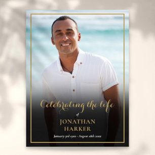 Poster Élégant panneau de service funéraire photo