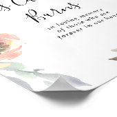 Poster Élégant Panneau Fleurs Teintées de Rose Cette Boug (Coin)