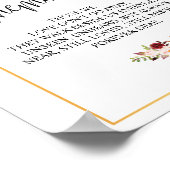 Poster Élégant panneau funéraire commémoratif en souvenir (Coin)