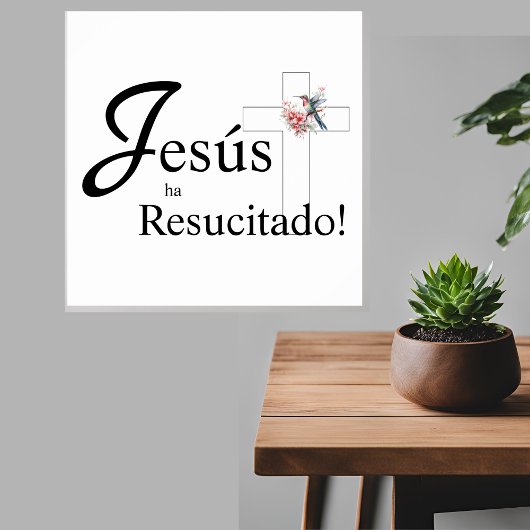 Poster Elégant Pâques "Jesús ha resucitado" espagnol