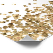 Poster Élégant Parties scintillant or Script Bienvenue au (Coin)