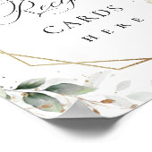 Poster Elégant Pastel blanc Roses Eucalyptus Recette Cart (Coin)