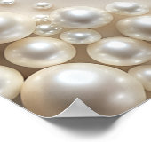 Poster Elégant Pastel Pearls Fête des mariées Bienvenue (Coin)