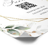 Poster Elégant Pastel White Roses Eucalypt Honeymoon Fund (Coin)