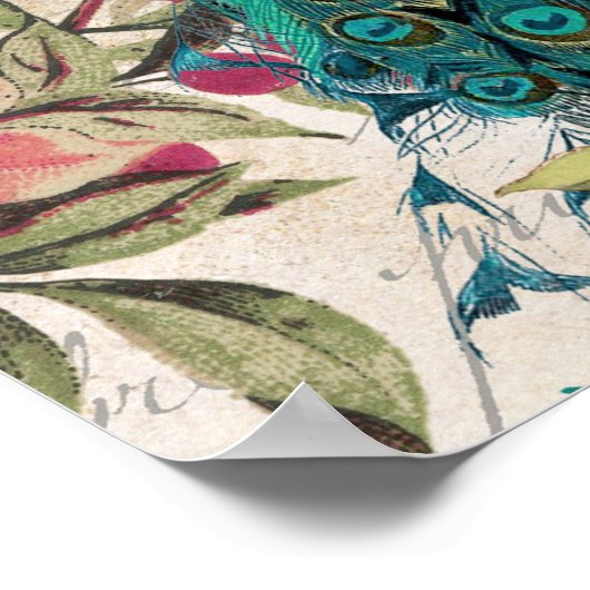 Poster Elégant Peacock (Coin)