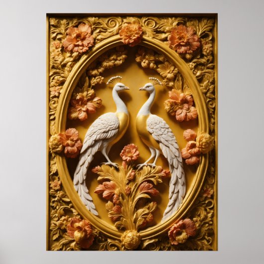 Poster Elégant Peacock Art - Améliorez votre espace (Devant)