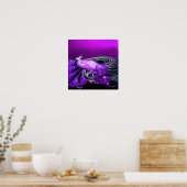POSTER ÉLÉGANT PEACOCK EN PURBE (Cuisine)