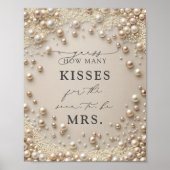 Poster Elegant Pearl Combien de Baisers Fête des mariées  (Devant)