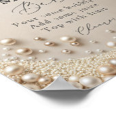 Poster Elégant Pearl Fête des mariées Mimosa Bar (Coin)