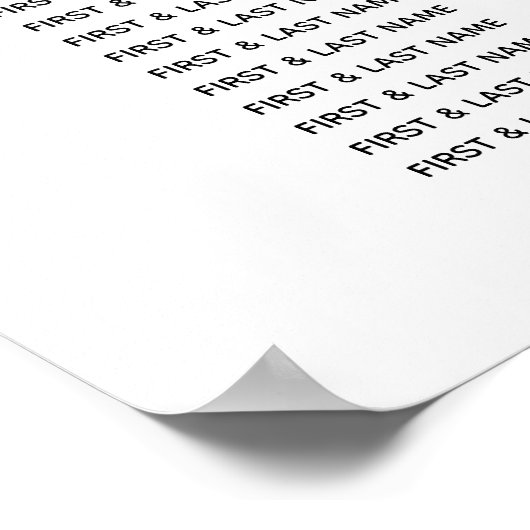 Poster Élégant Peonies roses Mariage Seonies Chart (Coin)