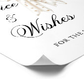 Poster Élégant Perles Bow Conseils et Voeux Signe (Coin)