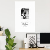 Poster Élégant Photo Connexion Mariage Invité Signer Post (Bureau à domicile)