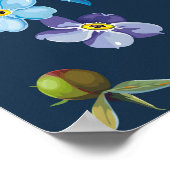 Poster Élégant Pink Peonies Arrière - plan rétro (Coin)