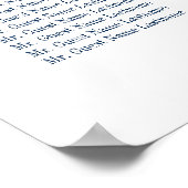 Poster Élégant Plan de Table de Mariage Calligraphié en B (Coin)