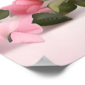 Poster Élégant plan de table Rose Mariage rose (Coin)