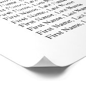 Poster Élégant Poinsettia 16 Tables Mariage CHART DE SIÈG (Coin)