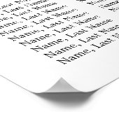 Poster Elégant Poinsettia 8 Tables Mariage CHÂTEAU DE SIÈ (Coin)