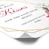 Poster Elégant Poinsettia Devine Combien De Fêtes des mar (Coin)