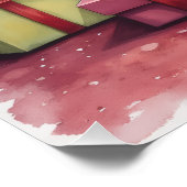 Poster Elegant Poodle Beside Christmas Tree Holiday Dog  (Coin)