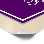 Poster Elégant, pourpre, Faux Gold 16ème anniversaire + N (Coin)