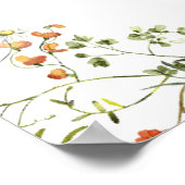 Poster Élégant Pré Automne Jardin Dîner Signe de fête (Coin)