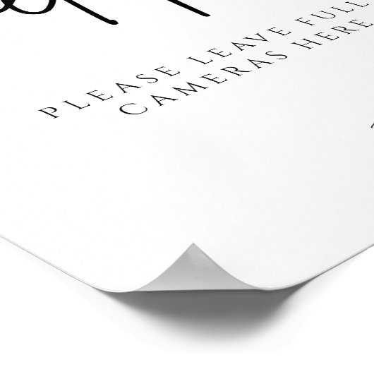 Poster Élégant Prêt À Développer Un Mariage De Caméra Dis (Coin)