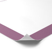 Poster Elegant Purple Floral 80th Birthday Welcome (Coin)