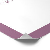 Poster Elegant Purple Roses Any Age Birthday Welcome (Coin)