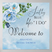 Poster Elégant quelque chose de bleu Fête des mariées Acc (Devant)