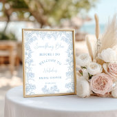 Poster Elégant quelque chose de bleu Fête des mariées Acc