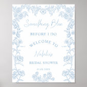 Poster Elégant quelque chose de bleu Fête des mariées Acc (Devant)
