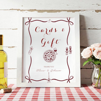 Poster Élégant qui est une fête de fiançailles cadeau & c