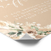 Poster Élégant raffle de couche beige (Coin)