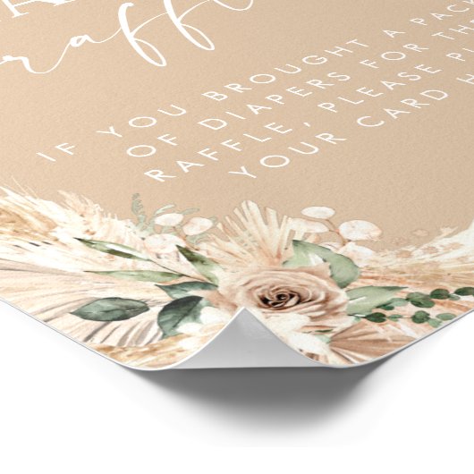 Poster Élégant raffle de couche beige (Coin)