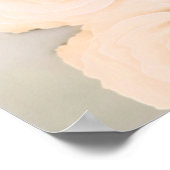 Poster Elégant Reflet Peach Rose Chic Mariage Bienvenue (Coin)