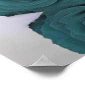 Poster Elégant reflet Turquoise Rose Chic Mariage Bienven (Coin)