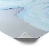 Poster Élégant Rose bleu pâle Mariage de calligraphie Bie (Coin)