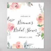 Elégant rose Blush Fête des mariées Florale Bienve