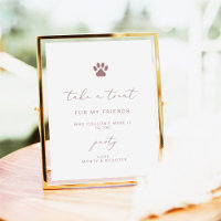 Élégant Rose de calligraphie Gold Pet Pawty Favori