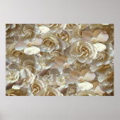 Poster Élégant Rose floral Motif pétal (Devant)