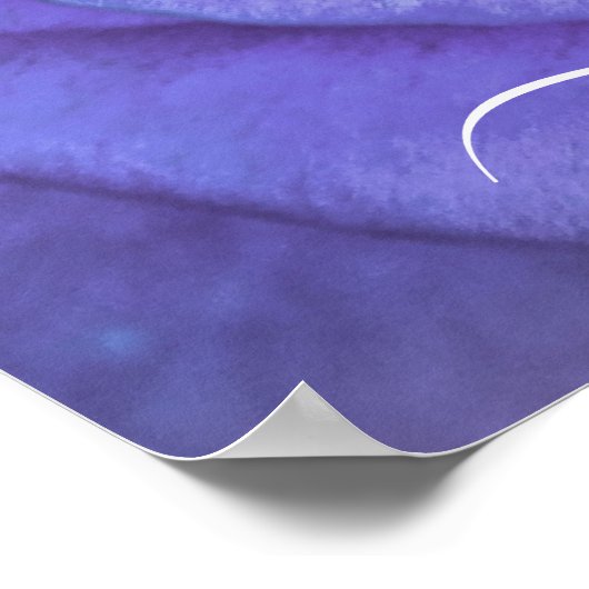 Poster Élégant Rose Flower Photo Ajouter un nom (Coin)