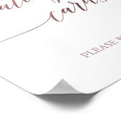 Poster Élégant Rose Gold Calligraphie Cartes de siège Sig (Coin)