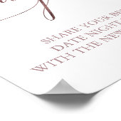 Poster Élégant Rose Gold Calligraphie Date Jar Signal (Coin)