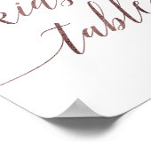 Poster Élégant Rose Gold Calligraphie Enfants Panneau de  (Coin)