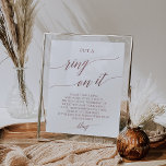 Poster Élégant Rose Gold Calligraphie Jeu de bague<br><div class="desc">Cet élégant panneau de jeu de calligraphie en or rose est parfait pour un wedding shower simple. Le design rose vif est orné d'une affiche minimaliste ornée d'une typographie romantique et fantaisiste de feuille d'or rose.</div>